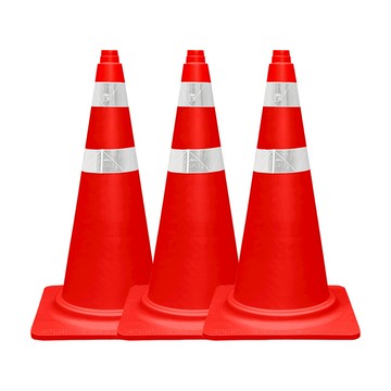 DKS 交通錐  紅色  3個  380 x 380 x 700 毫米