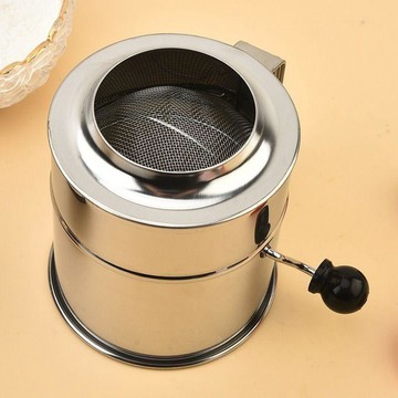 濾網麪粉烘焙廚房工具現貨家用手搖式手搖大號撒粉不鏽鋼手持篩濾