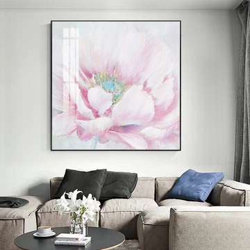 新款鉆石畫高雅黑框小幅淡雅桃花客廳臥室貼鉆十字繡