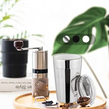 PO:Selected｜丹麥棱角保溫杯咖啡二件組(棱角保溫杯460ml-共3色/咖啡磨2.0)