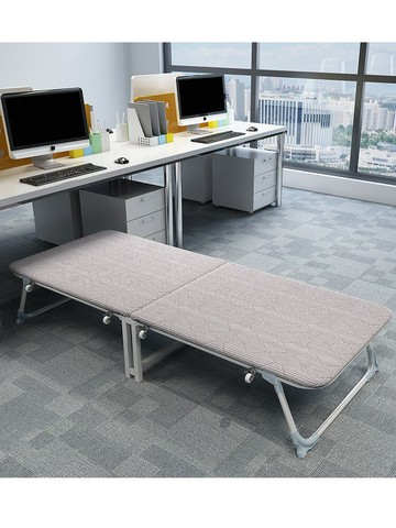 折疊床辦公室午休躺椅家用木板陪護床便攜小單人硬板床簡易午睡床