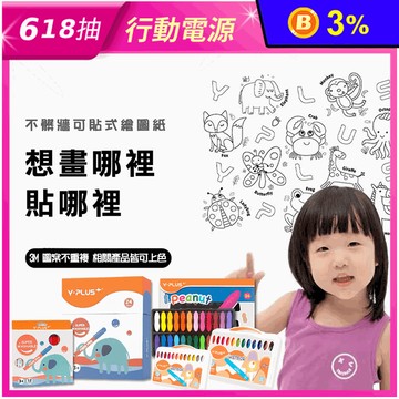 【YPLUS】英國可貼式繪圖紙300cm (正版授權/重覆黏貼/圖案不重複)