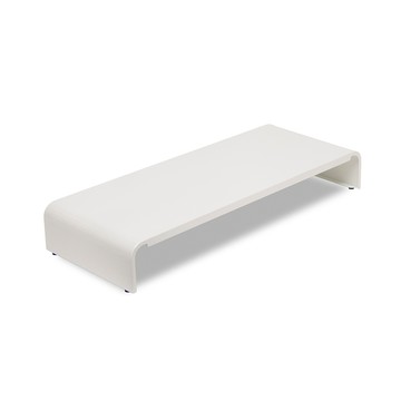 日本 田窪工業所 日製簡約風鋼製桌上螢幕架 寬54cm - 白
