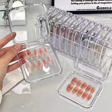 優盛包材🔥現貨 隔日達美甲收納盒 75*75 85*85吧唧收納盒 美甲展示盒 收納專用 透明亞克力收納盒 小飾品收納盒