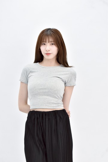 (S) 灰色棉質 bra top短袖上衣