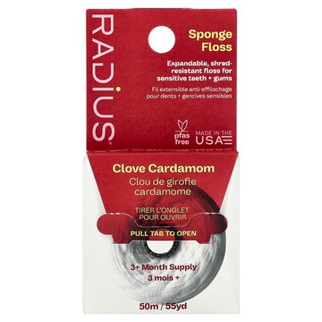 RADIUS, 海綿牙線，丁香小豆蔻味，55 碼（50 米）