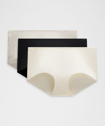 InvisiWear Mid-Rise Boyshort Underwear 3 Pack Size Medium