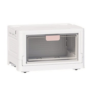 摺疊玩具收納箱 小號 37.5x27.5x23.5cm  粉白色  1個