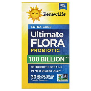 Renew Life, Ultimate Flora，優級護理益生菌，100 億活菌，30 粒素食膠囊。