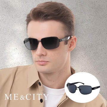 【SUNS】ME&CITY 義式紳士黑質感方框太陽眼鏡 抗UV400 (ME 110013 L600)