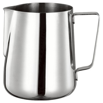 Mojia 不鏽鋼義式咖啡尖嘴拉花杯 600ml  1個  銀色