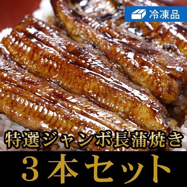 冷凍特選うなぎ長蒲焼きジャンボ3本セット