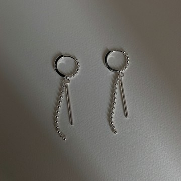 小寶s925純銀幾何鏈條耳環2021年新款潮女小眾設計精致氣質冷淡風