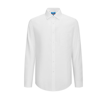 免熨防皺速乾吸濕排汗緹花長袖上班襯衫/白色 | 5112214200