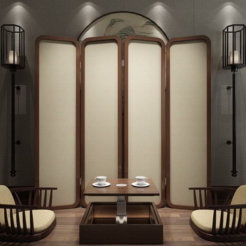 屏風 日式屏風 客廳隔斷折屏 ins日式簡約實木屏風客廳臥室酒店遮擋玄關中式酒店民宿藤編折屏【MJ20972】