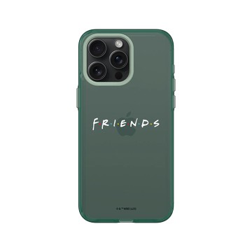 iPhone 15 Pro Max Clear 憂墨綠 - Friends - 六人行Logo(白）