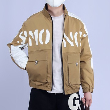 現貨+預購 棒球外套短款夾克-立領字母印花運動男外套3色74bd12【獨家進口】【米蘭精品】