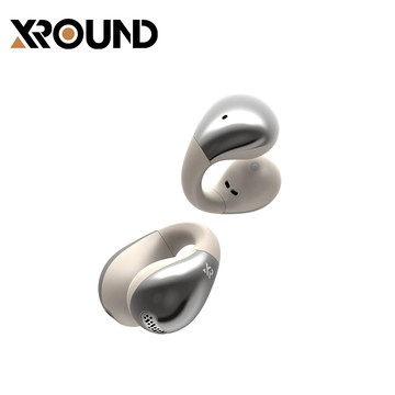 【XROUND】VeraClip 開放式耳夾耳機｜香檳銀