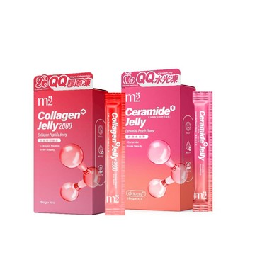 【m2美度】超能膠原莓果果凍/水光水蜜桃果凍 (10入/任選2盒)