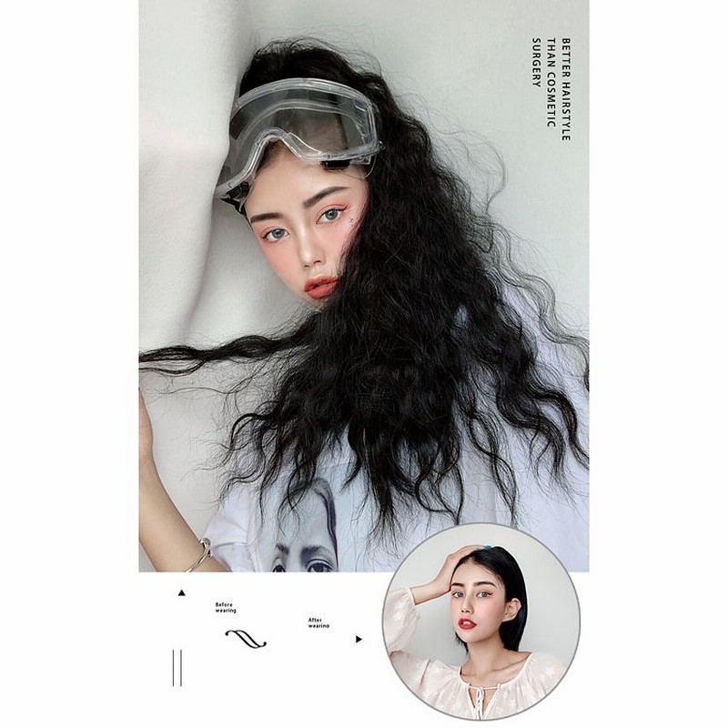 ロング ウィッグ 結婚式 ワン クリップ ポニーテール アイロン コスプレ ゆるふわ かつら ウェーブ 黒髪 ラングス カワイイ 自然 金髪 耐熱 エクステ 通販 Lineポイント最大1 0 Get Lineショッピング