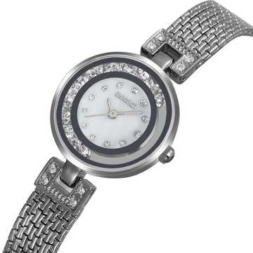 美琪 (簡約時尚)女款럭셔리奢華水鑽時裝手鏈錶팔찌 시계閃閃發亮