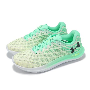 Under Armour UA 慢跑鞋 Flow Velociti Wind 2 女鞋 綠 白 緩衝 路跑 運動鞋 3025662106