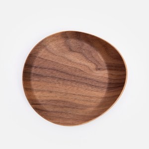 查莉原木杯墊11cm 圓弧胡桃木色