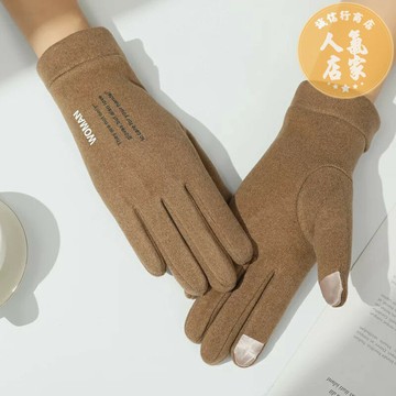 防寒手套 騎車手套 騎士手套 手套秋冬季女德絨薄款騎車防風保暖刷毛冬天防寒觸屏電動車全指