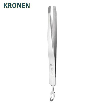 KRONEN 優質皇冠眉毛夾+刮粉刺棒 X-006 /粉刺痘痘刮棒工具【官方旗艦店】