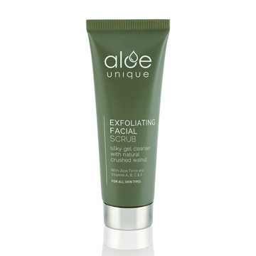 aloe unique 優尼客 去角質 面部 磨砂 75ml 胡桃顆粒 環保成分 蘆薈 保濕