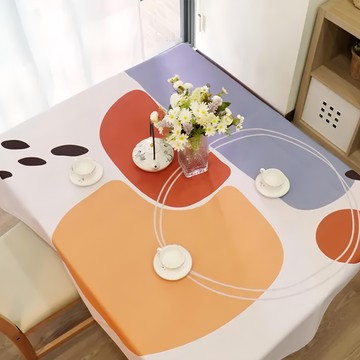 STYLE G 時代家居 北歐風牛津布防水餐桌布  174 x 136cm  復刻圓石 多色  1個