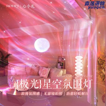 【北極光投影】星空燈 藍牙音箱 氛圍燈 夜燈 小夜燈 投影燈 禮物燈 藍牙音響 多色變換 聲控遙控 送女友生日禮物 浪漫臥室裝飾
