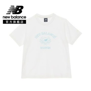 【New Balance】圓領短袖上衣_女性_米杏色_WT61U0F7CIC