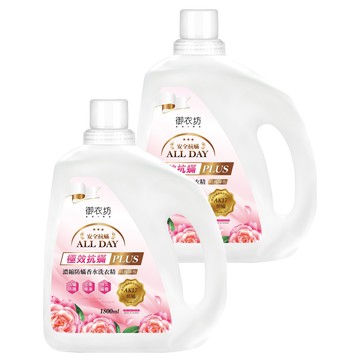 AKIRA 御衣坊 濃縮防螨香水洗衣精 玫瑰馨香  1.8L  2瓶