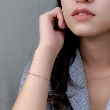 手鍊．方格鍊．925純銀｜客製化刻字．AchiCat