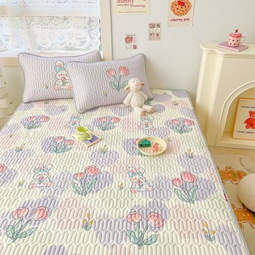 母嬰a類乳膠涼席三件套冰絲席可機洗夏季空調軟席子床單床笠新款