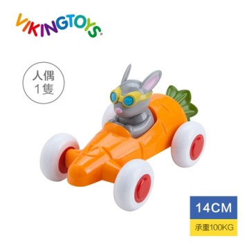 【瑞典 Viking toys】維京玩具 動物賽車手-蘿蔔瑞比(14cm) 81361
