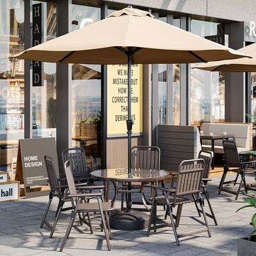 開發票 超低價 戶外休閒桌 戶外桌椅陽臺露天簡約客廳現代奶茶店鐵藝室外庭院組合家用折疊椅 快速出貨