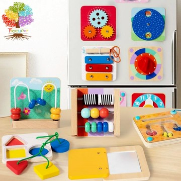 【樹年】木質忙碌冰箱貼任選兒童益智啟蒙教具 認知多功能木製玩具