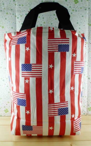 【震撼精品百貨】日本精品百貨~牛仔提袋-美國國旗-星把