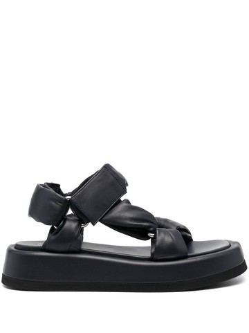 Peserico - padded touch-strap sandals - women - Calf Leather/Calf Leather/Rubber - 38 - Blue
