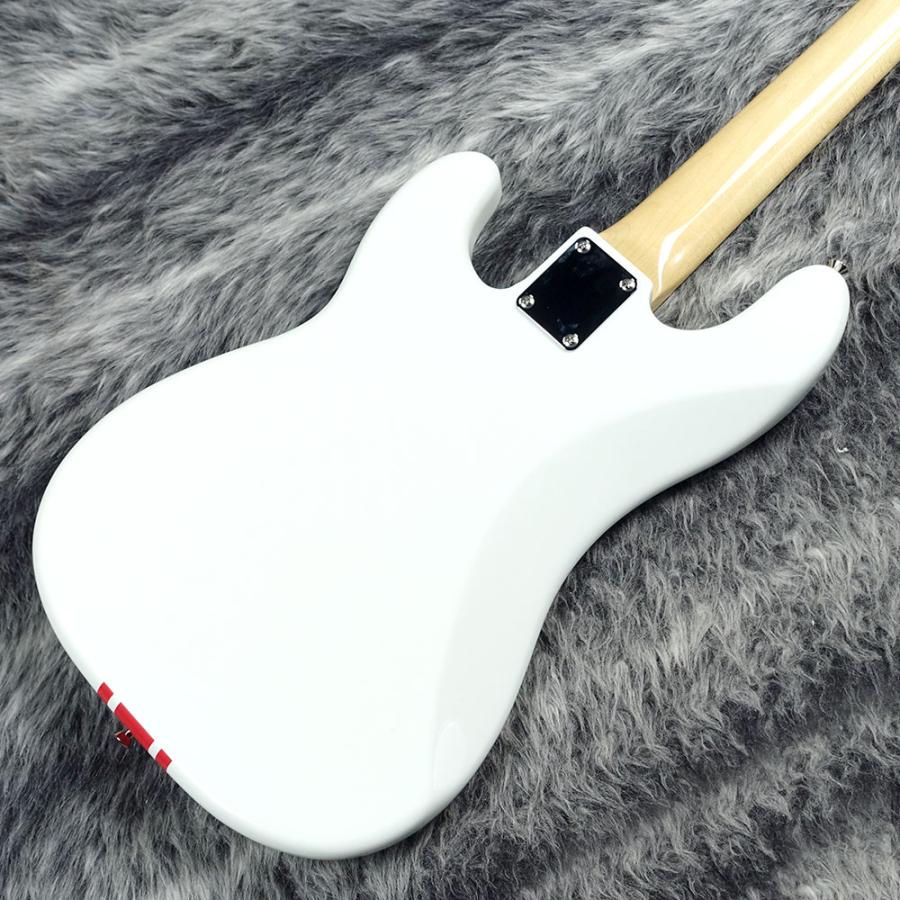 Fender 2023 Collection Made in Japan Traditional 60s Precision Bass Olympic White with Red Competition Stripe