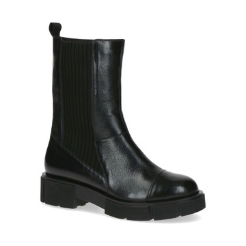 CAPRICE BLACK NAPPA CASUAL CLOSED BOOTIES 黑色女款鞋子