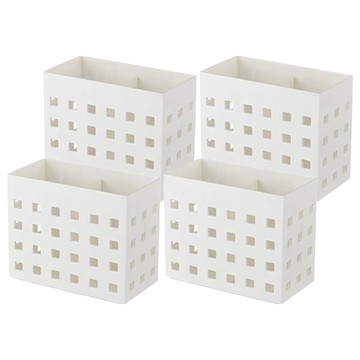 理享家 日式磁吸冰箱收納置物架 12.5 x 10.2 x 7.3cm  白色  4個