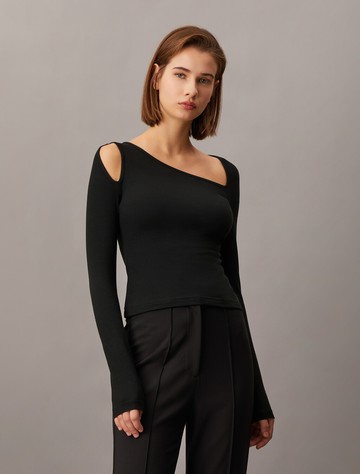 Calvin Klein 鏤空羅紋針織上衣