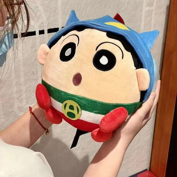 ✨臺灣出貨✨蠟筆小新毛絨玩具動感超人玩偶生日禮物送女生娃娃可愛超軟圓抱枕