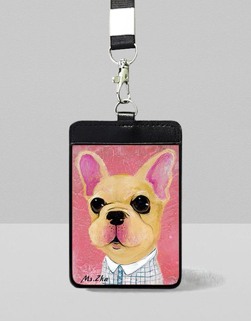 識別證套\文青的法鬥\加送狗狗貓貓明信片一張(隨機)