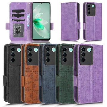 適用Vivo S16E對稱三角手機殼Vivo V27E保護套5G翻蓋皮套插卡掛繩