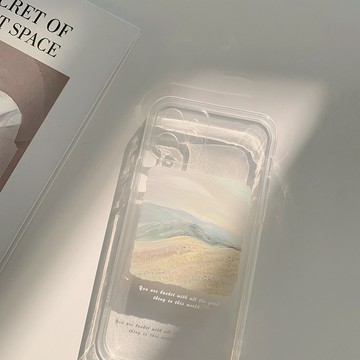 台灣出貨❤油畫風景新17適用15pro蘋果14保護套iphone12手機殼16硅膠彩繪11