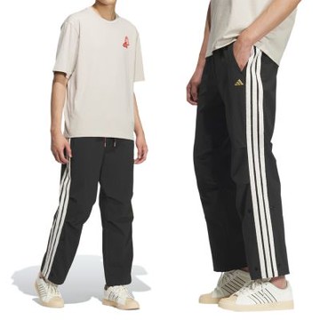 Adidas Nyr 3s Wv Pnt 男款 黑色 三條線 抗水 運動 休閒 長褲 KR3077